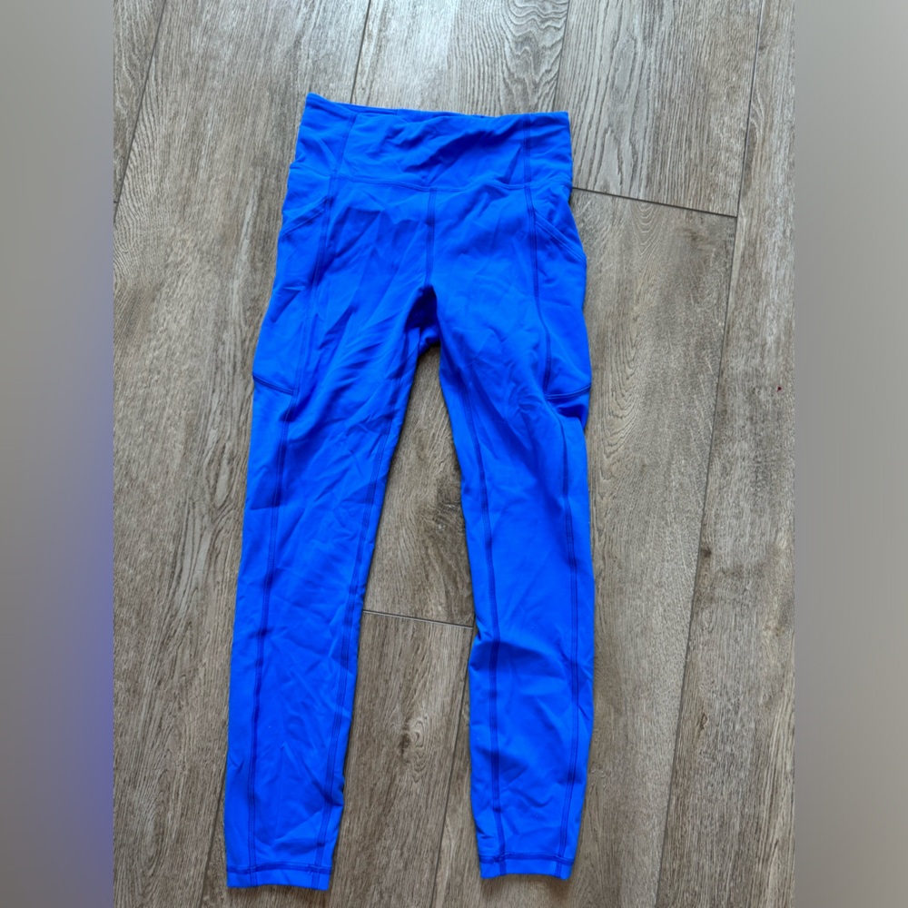 Lululemon blue leggings with pockets